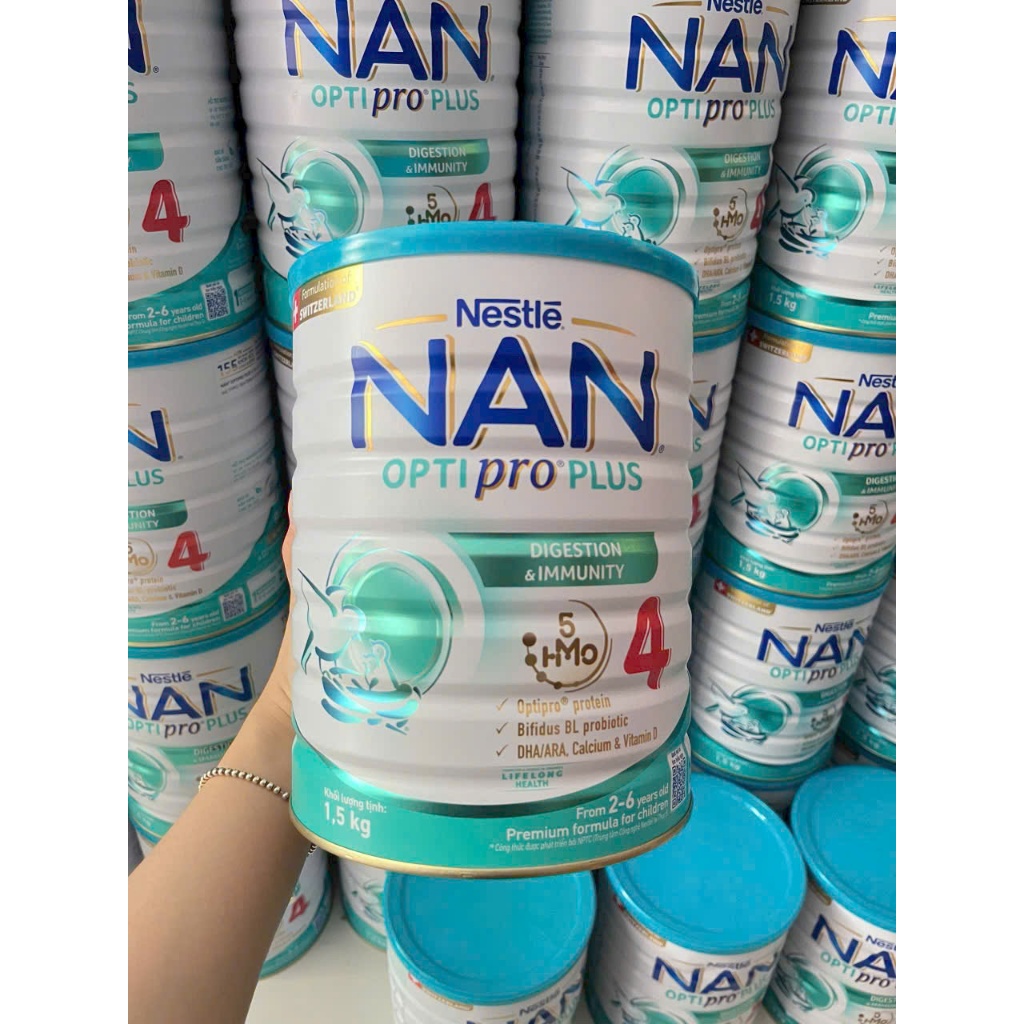 DATE 2027 - Sữa bột NAN optipro 4 1,5kg mẫu mới HMO