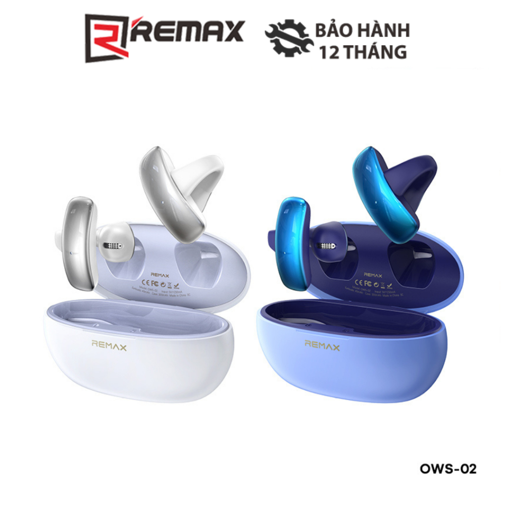 Tai nghe True Wireless Remax OWS-02 Bluetooth OWS V5.4 Pin 37mAh/300mAh Thiết Kế Tai Nghe Ôm Vành Ta