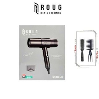   BẢN MỚI  Máy sấy tóc Roug Men's Grooming 1200w ion âm cao cấp chính hãng + Tặng 2 lược tạo kiểu tóc 