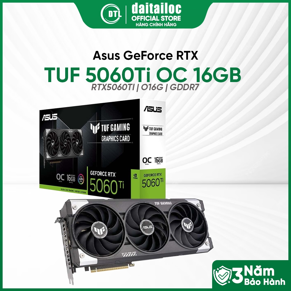 Card màn hình ASUS TUF Gaming GeForce RTX™ TUF 5060 OC 8G - 5060Ti OC 16GB GDDR7 | Chính Hãng | Bảo 