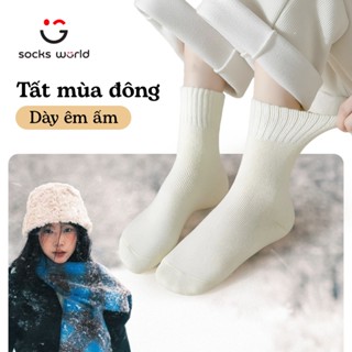 Tất Vớ Nữ Mùa Đông SocksWorld Chất Len Bông Siêu Dày Mịn Giữ Ấm Tốt Tông Màu Vintage - WF4001