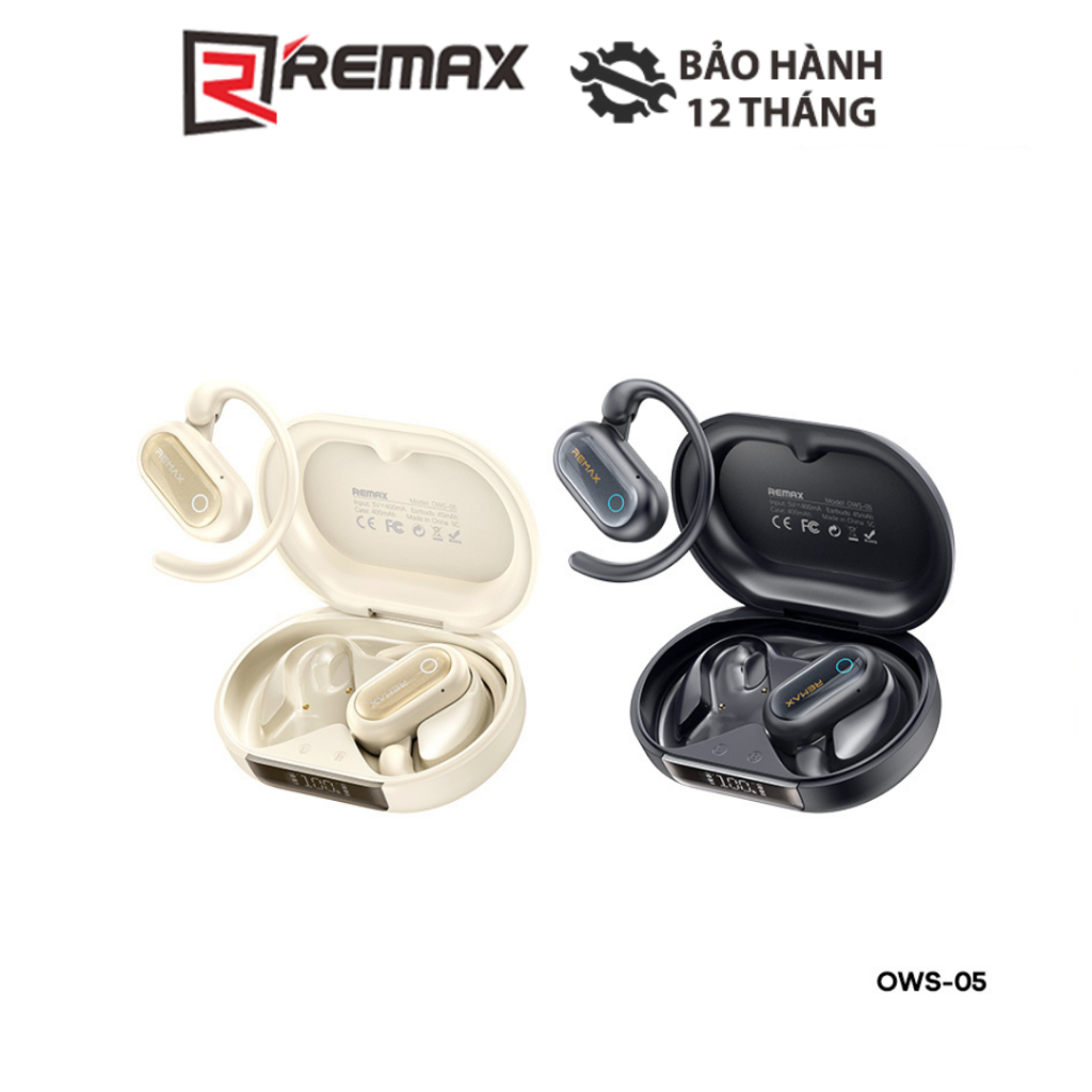 Tai nghe Hanging Ear True Wireless Remax OWS-05 Bluetooth OWS V6.0 Pin 45mAh/400mAh Thiết Kế Tai Ngh