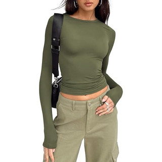 Áo Babytee Nữ Thun Gân Tăm Tay Dài – Basic Dễ Phối, Style Trẻ Trung