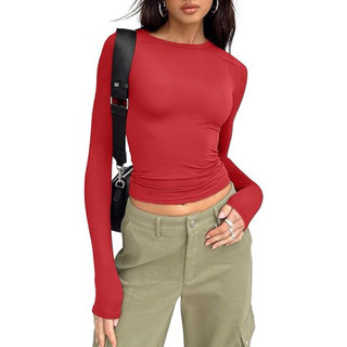 Áo Babytee Nữ Thun Gân Tăm Tay Dài – Basic Dễ Phối, Style Trẻ Trung