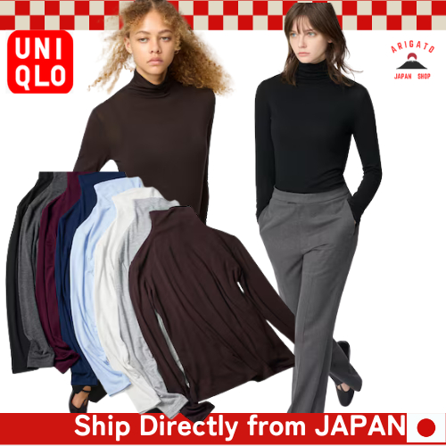 UNIQLO Extra Warm Heattech Cashmere Blend Turtleneck T【Direct from Japan】