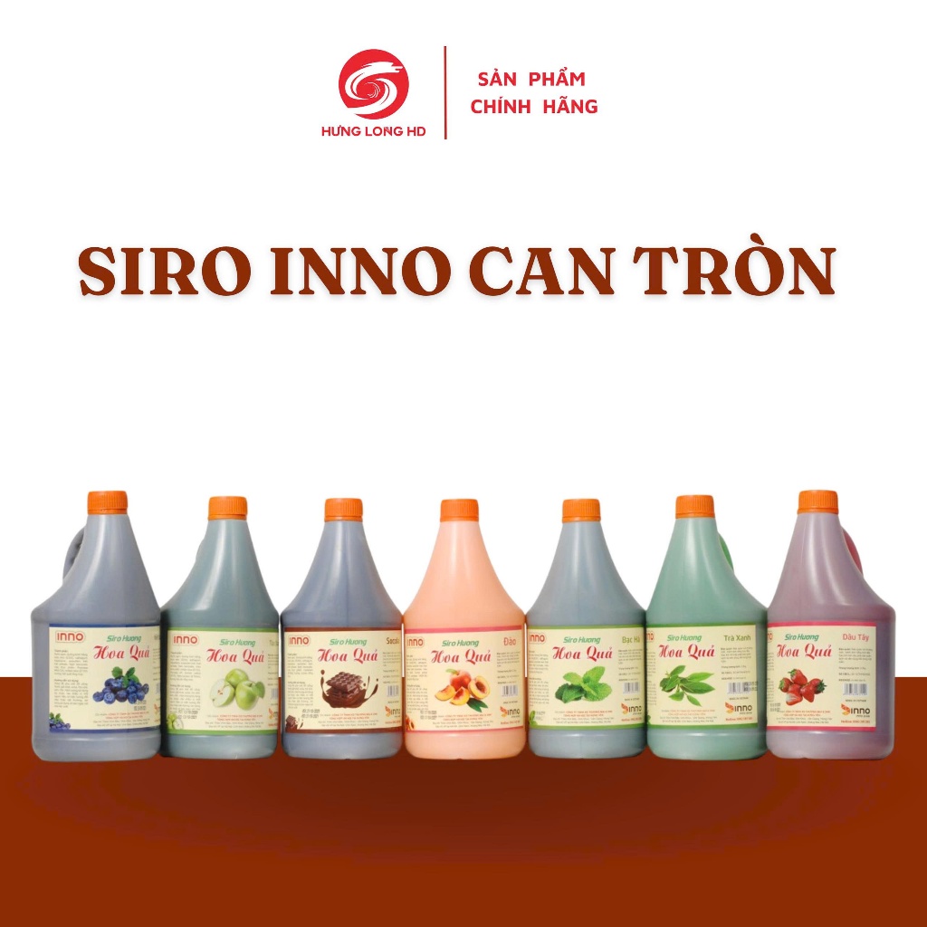 Siro Hương Hoa Quả Các Vị Can Tròn - INNO - Can 2 Lít