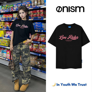 Áo thun Unisex Love Atelier in kim tuyến màu đen - Onism Basic tee Cotton Cổ Tròn