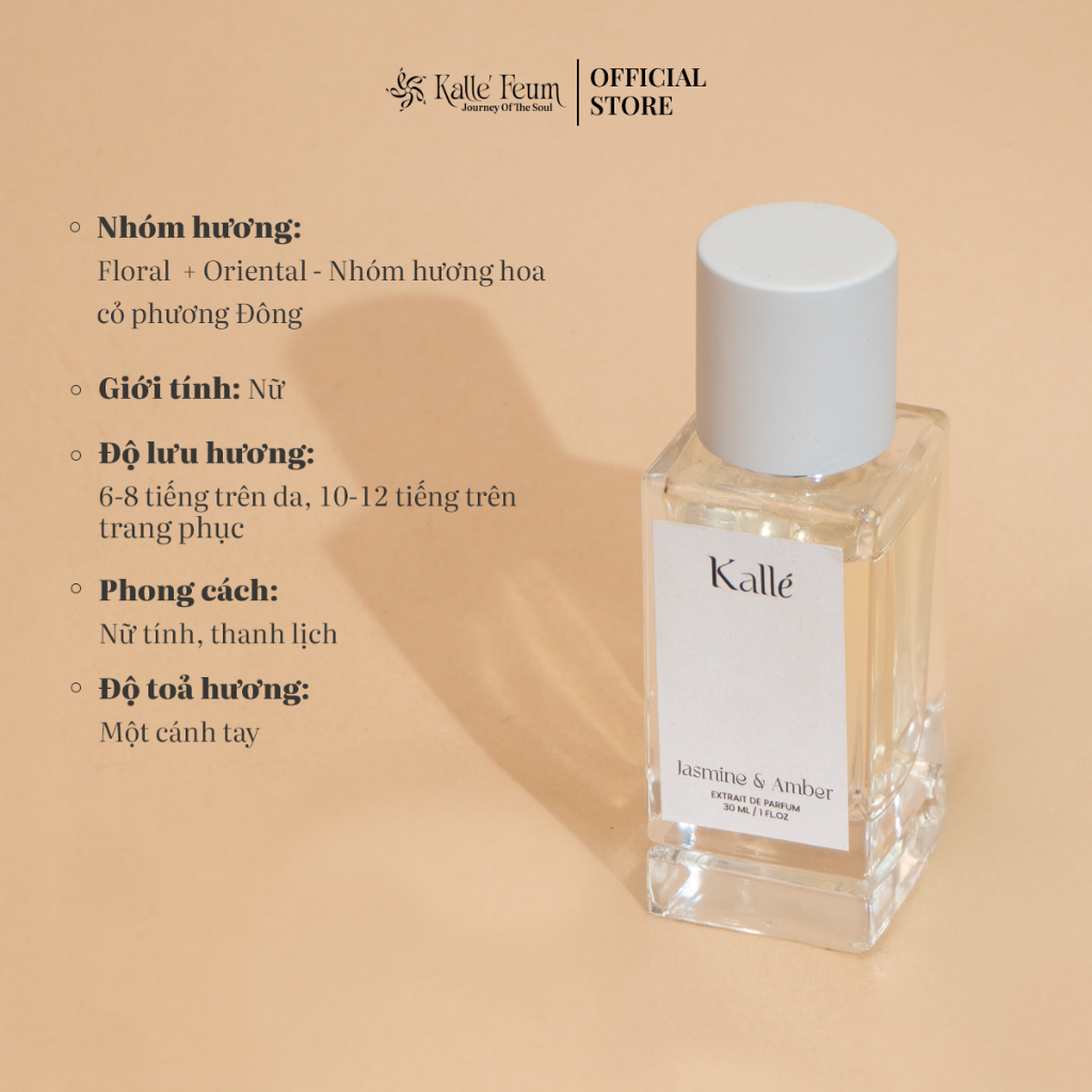 Tinh Dầu Nước Hoa Nữ JASMINE & AMBER Mùi Hương Thanh Lịch, Ngọt Ngào Dạng Xịt | Kalle' Feum | BigBuy360 - bigbuy360.vn