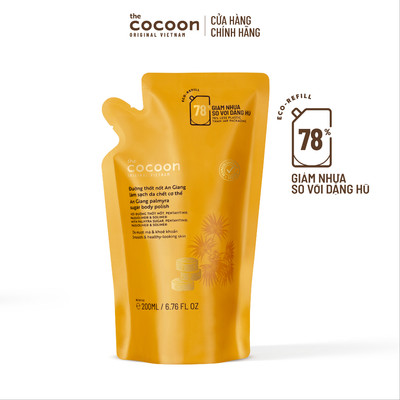 Túi Refill - Tẩy da chết cơ thể đường thốt nốt An Giang Cocoon 200ml
