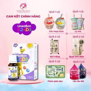 [ CHỌN QUÀ ] LineaBon K2+D3 10ml tím. Bổ Sung Vitamin K2D3 Tăng Cường Hấp Thu Canxi Cho Trẻ Cao Lớn Khỏe Mạnh