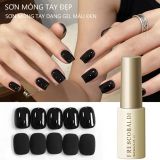  FRESCOBALDI 6ml Sơn móng tay gel đen nguyên chất tối giản mới lâu trôi phù hợp cho tiệm làm móng và tự làm 