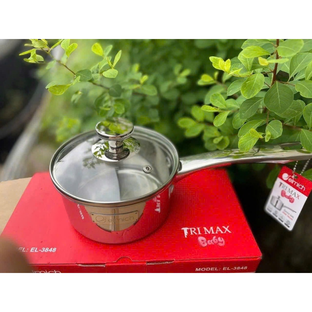 Quánh Inox liền khối Elmich Trimax baby EL3848 size 14cm