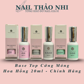  Base top cứng móng Hoa Hồng 20ml Chính Hãng  bộ liên kết sơn gel móng Youth Rose phiên bản mới 