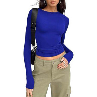 Áo Babytee Nữ Thun Gân Tăm Tay Dài – Basic Dễ Phối, Style Trẻ Trung