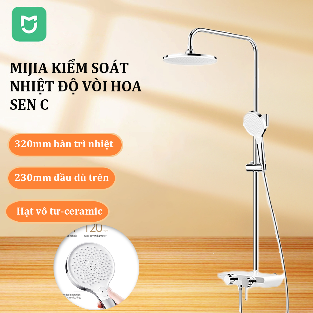 MIJIA kiểm soát nhiệt độ vòi hoa sen C ‌320mm‌ bàn trì nhiệt ‌230mm‌ đầu dù trên Hạt vô tư-ceramic