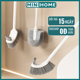  Cọ toilet bàn chải nhà vệ sinh đầu tròn GOMOP 2 đầu cán dài tiện lợi dễ vệ sinh 