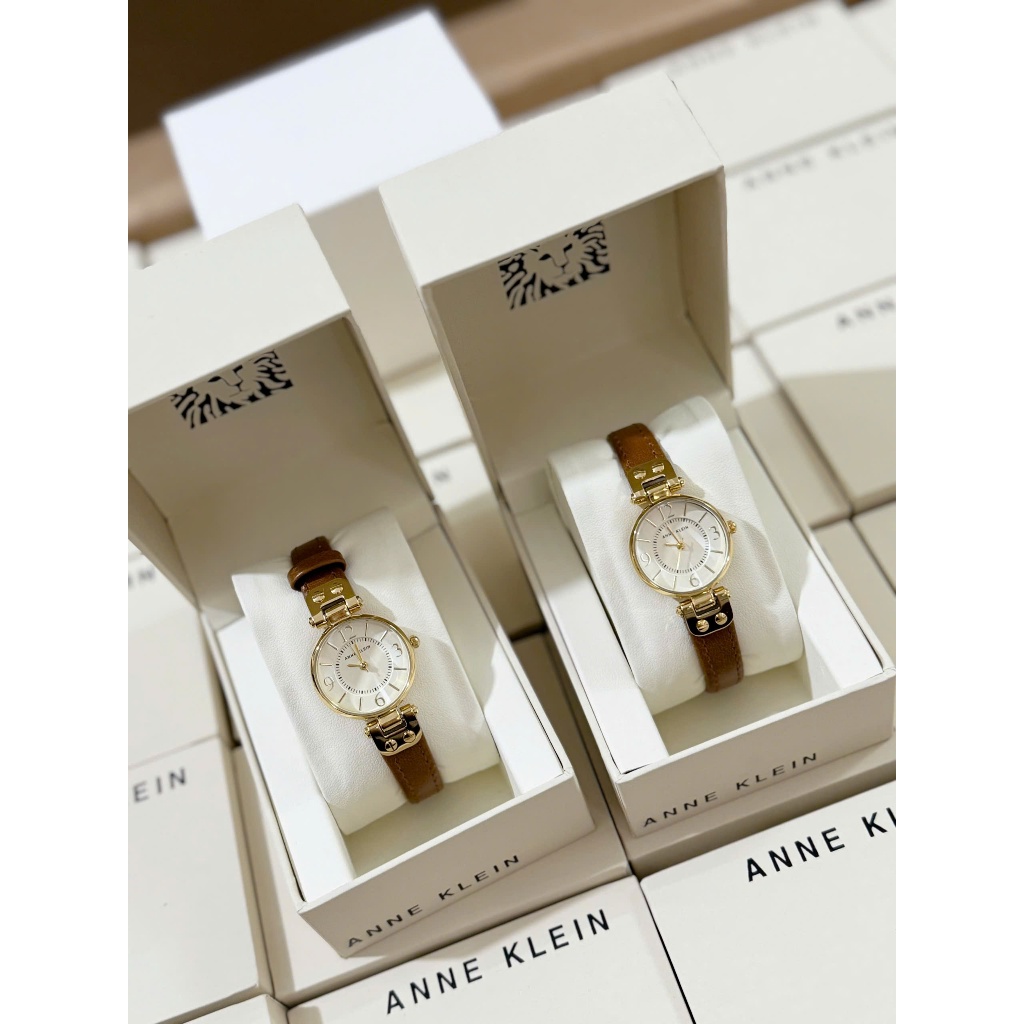 Đồng Hồ Nữ Anne Klein 10/9442CHHY Dây Da Nâu Tây Thời Thượng – Chính Hãng