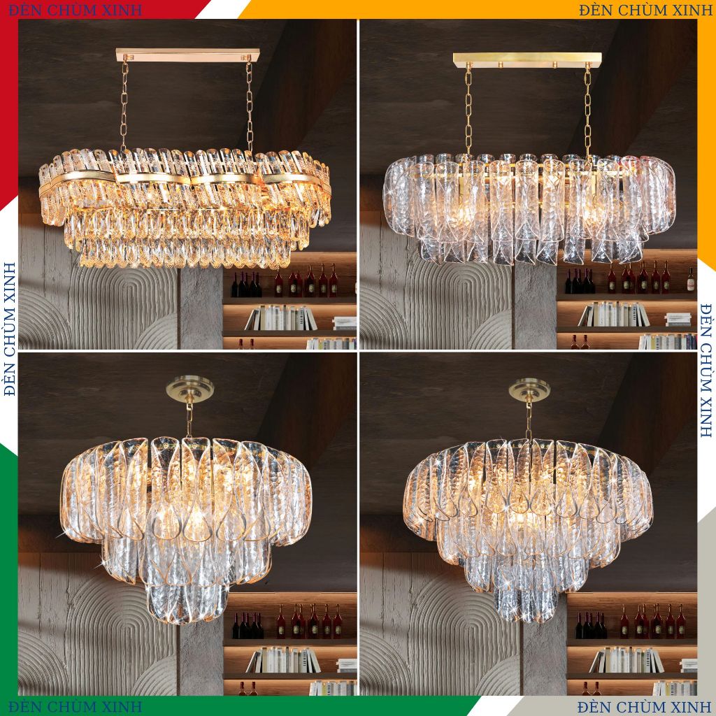 [ ĐÈN CHÙM XINH ] Đèn chùm pha lê, đèn chùm led hiện đại NC-81993C, NC-8802A, NC-8802B, NC-8802C