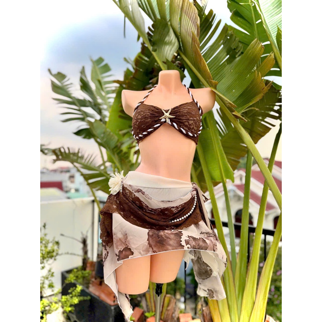 Set Bikini set đi biển 3 món đính  SAO biển phối ren tơ mền mịn lanbishop LB50 | BigBuy360 - bigbuy360.vn