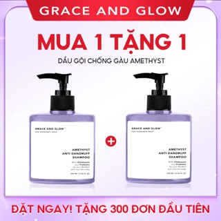 [Mua 1 Tặng 1] Dầu gội gàu Grace and Glow Amethyst nuôi dưỡng da đầu với Climbazole và Probiotic 400ml