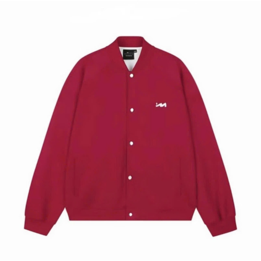 Áo khoác bomber cúc bấm chất liệu nỉ 2 da DOKITO, Áo khoác nỉ logo thêu chữ M dày dặn (from boxy) | BigBuy360 - bigbuy360.vn