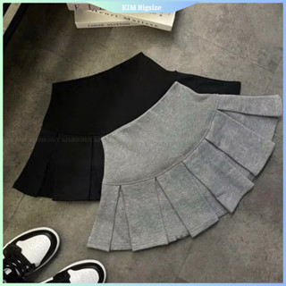 Chân váy nữ ngắn bigsize xoè bo gân phối nỉ tôn dáng bigsize(55-90kg)[KIMBIGSIZE]