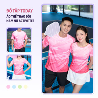 Áo cầu lông nam nữ Active Tee Today U Wear phối màu thời thượng vải thoáng mát chơi thể thao, pickleball, tennis, áo đôi