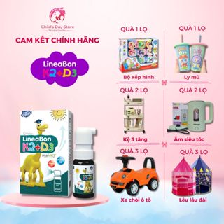  Lineabon K2+D3 MK7 10ml dạng xịt tiện lợi hỗ trợ bổ sung vitamin D3 vitamin K2 MK7 và canxi cho bé 