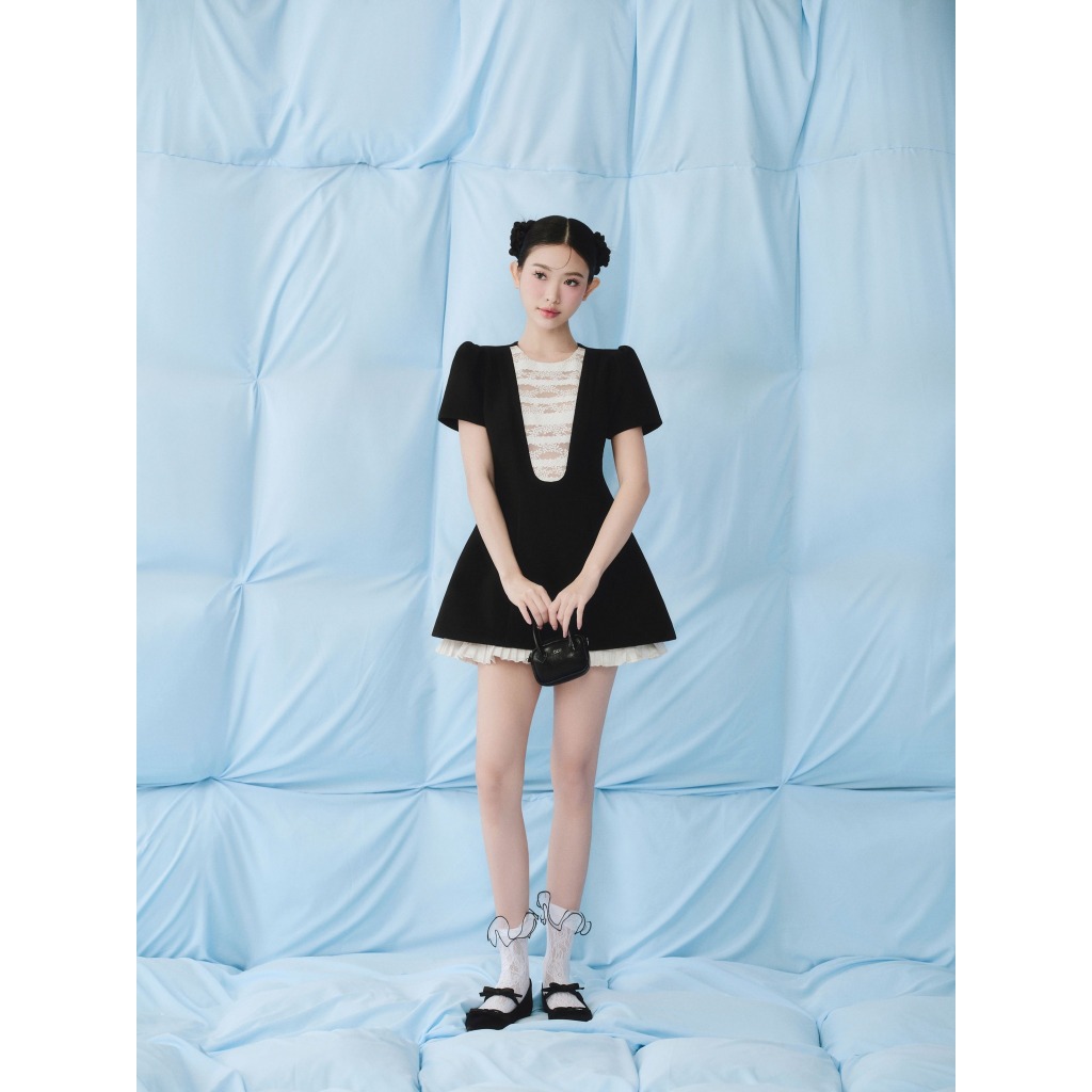 Đầm OLV chiết eo đứng form thanh lịch A Line White Layered Mini Dress nhiều màu phù hợp đi tiệc | BigBuy360 - bigbuy360.vn