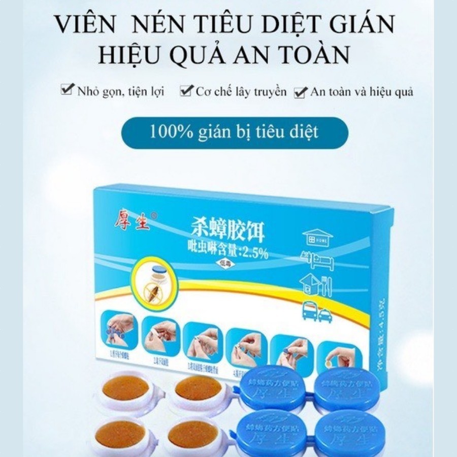 Viên Diệt Gián Sinh Học, Hiệu Quả Nhanh Chóng và Tận Gốc - 1 Hộp 8 viên
