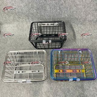  Rổ Xe Máy INOX Cỡ Trung Có Nắp – Dễ Lắp Đa Năng – Phụ Kiện Trước Xe Chống Gỉ Bền Đẹp 