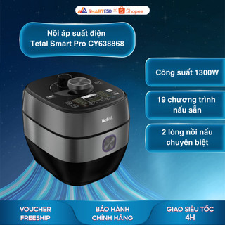  Nồi áp suất điện Tefal Smart Pro CY638868 - 2 lòng nồi chuyên dụng - Bảo hành chính hãng 24 tháng 