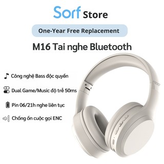  Tai Nghe Bluetooth Bridio M16 - Thiết Kế Gập Gọn Không Dây - Mic Chất Lượng Cao - Tai Nghe Chụp Tai 