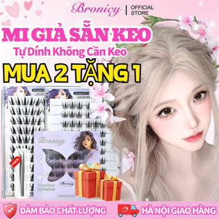 【MUA 2 TẶNG 1  Mi Giả Tự Dính Có Keo Sẵn Bronicy Không Cần Keo Dày Tự Nhiên Tái Sử Dụng Nhiều Lần