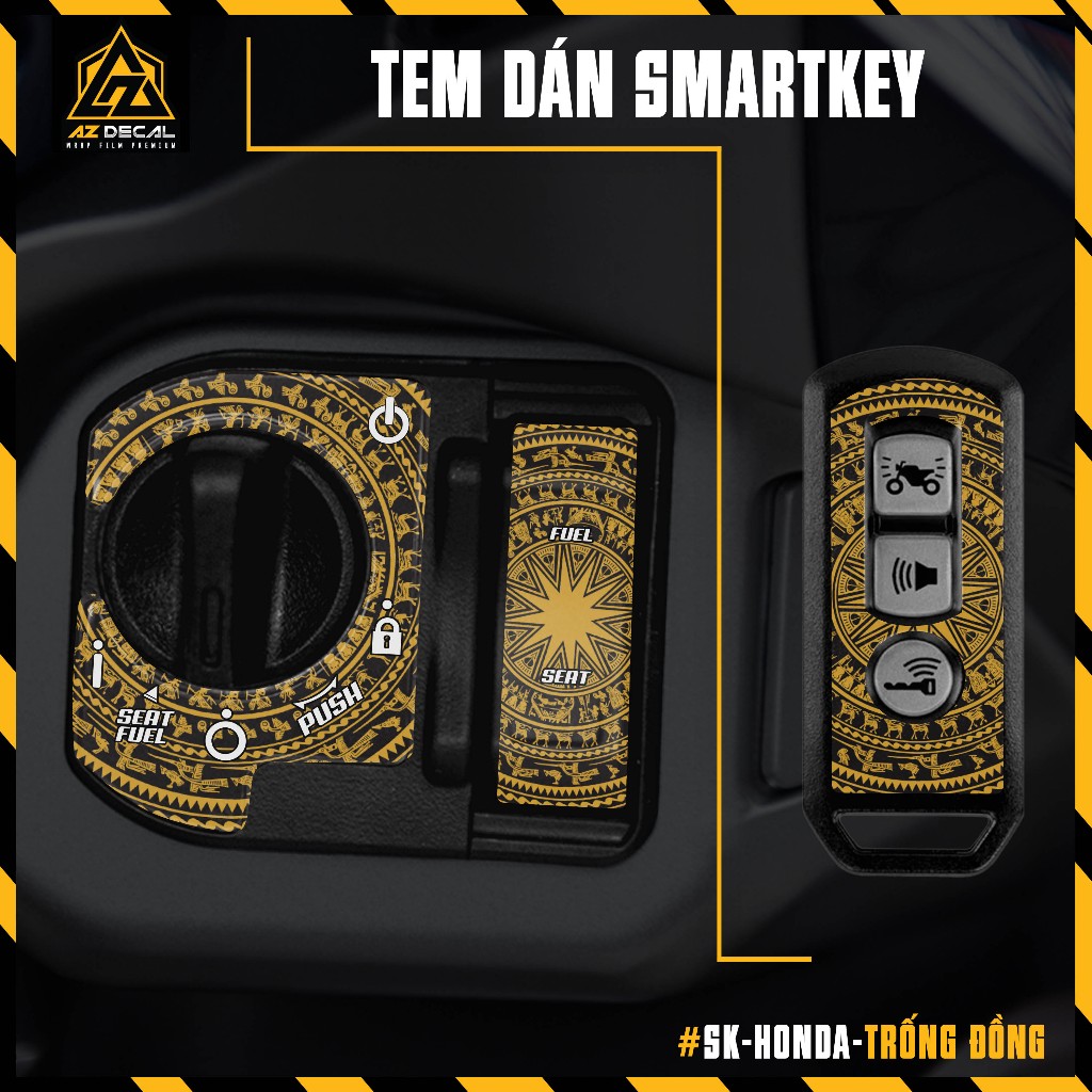 Decal Dán Ổ Khoá Và Chìa Khoá Smartkey Honda | SK-HONDA-TRỐNG ĐỒNG | Tem  Dán Khóa Thông Minh Cho Xe