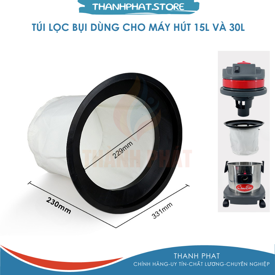 Túi lọc bụi thay thế cho máy hút bụi công nghiệp 15,30L