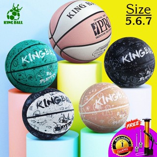Bóng Rổ Da Chính Hãng King Ball Số 5 6 7 Cho Trẻ Em Nam Nữ Học Sinh Viên Thi Đấu Ngoài Trời Outdoor