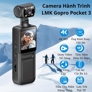 Camera Hành Trình  Pocket Mini4 , Nhỏ Gọn, Cầm Tay, Quay Video Vlog Sắc Nét 4K