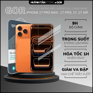  Kính cường lực không viền iphone 17 promax ip 17 air pro max trong suốt KHÔNG FULL MÀN HÌNH hãng GOR 