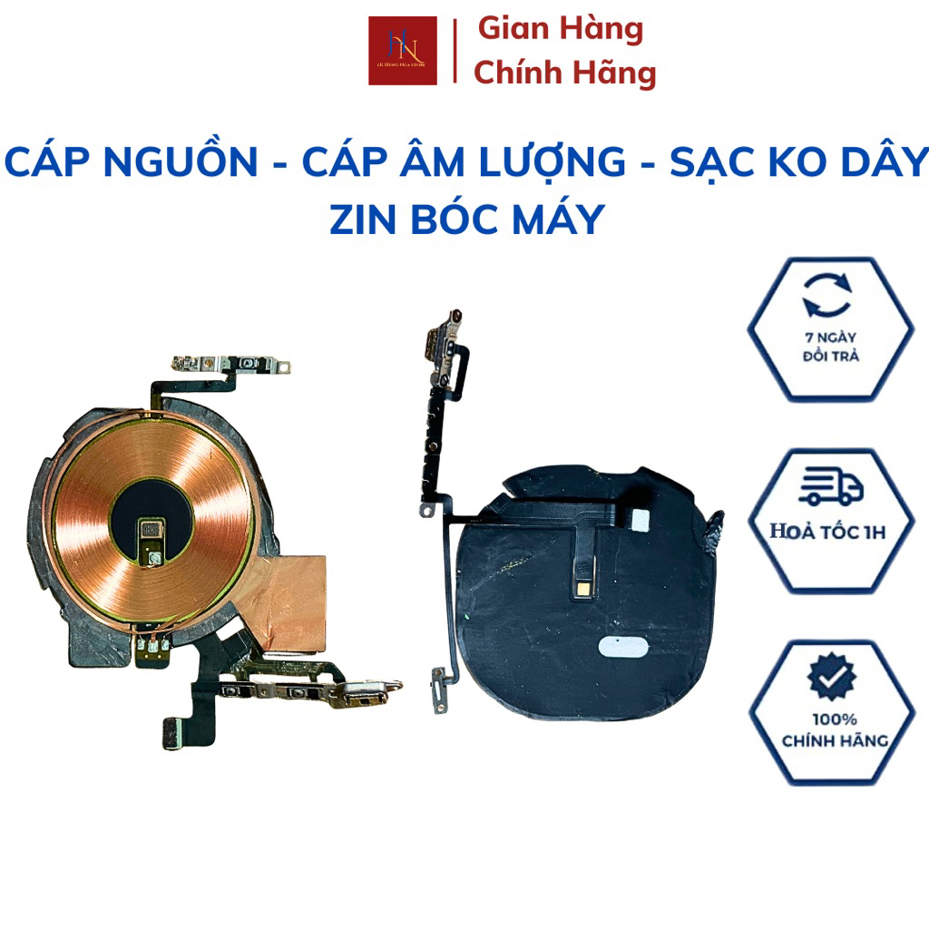 Cáp Âm Lượng -Cáp Nguồn- Sạc Không Dây Dành Cho 8 8 p X X s X m X r 11 12 13 Full Chức Năng Zin Bóc Máy LK Hùng Nga