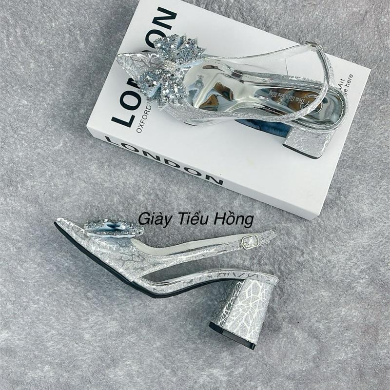 Giày Cao Gót Nữ Kim Tuyến Bling Trang Trí Nơ Cánh Tiên Lấp Lánh Sang Trọng – Tiệm Giày Tiểu Hồng (TH35) | BigBuy360 - bigbuy360.vn