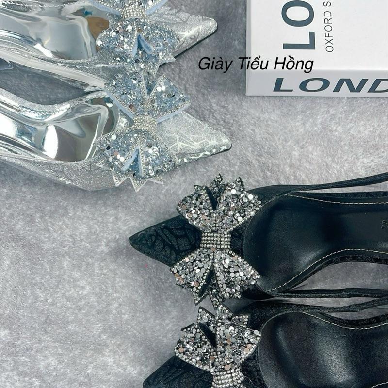 Giày Cao Gót Nữ Kim Tuyến Bling Trang Trí Nơ Cánh Tiên Lấp Lánh Sang Trọng – Tiệm Giày Tiểu Hồng (TH35) | BigBuy360 - bigbuy360.vn
