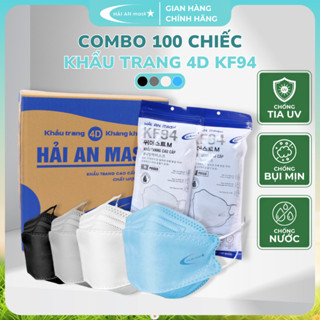 [Thùng 300-200 Chiếc KF94] Khẩu Trang KF94 4D Hải An Mask, 4 Lớp Kháng Khuẩn, Chống Bụi Mịn, Chống Tia UV, Form Hàn Quốc