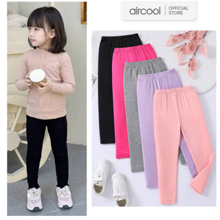 Quần legging bé gái dáng dài Aircool , quần giữ nhiệt bé gái chất liệu cotton cao cấp mềm co dãn tốt cho bé-QNBG03