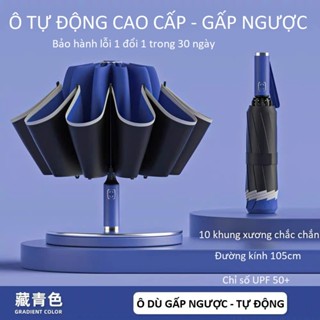  Dù Ô Tô Gấp Ngược Tự Động Đóng Mở 2 Chiều   Size Lớn 10 Nan Che mưa Xe Hơi Chống Nắng Ngoài Trời gấp gọn UV...  