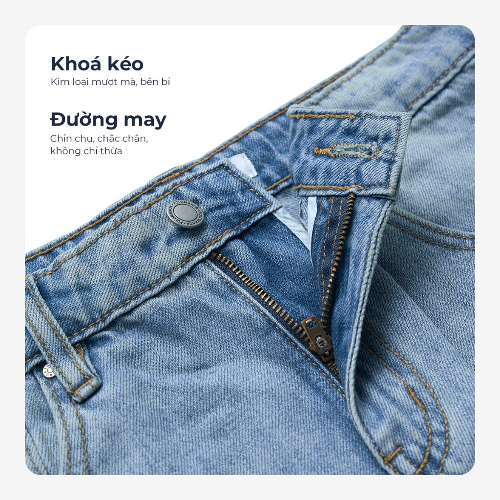 Quần short nam, Chất liệu Jean Cao Cấp, Form Regular thoải mái, linh hoạt - POLOMANOR | BigBuy360 - bigbuy360.vn