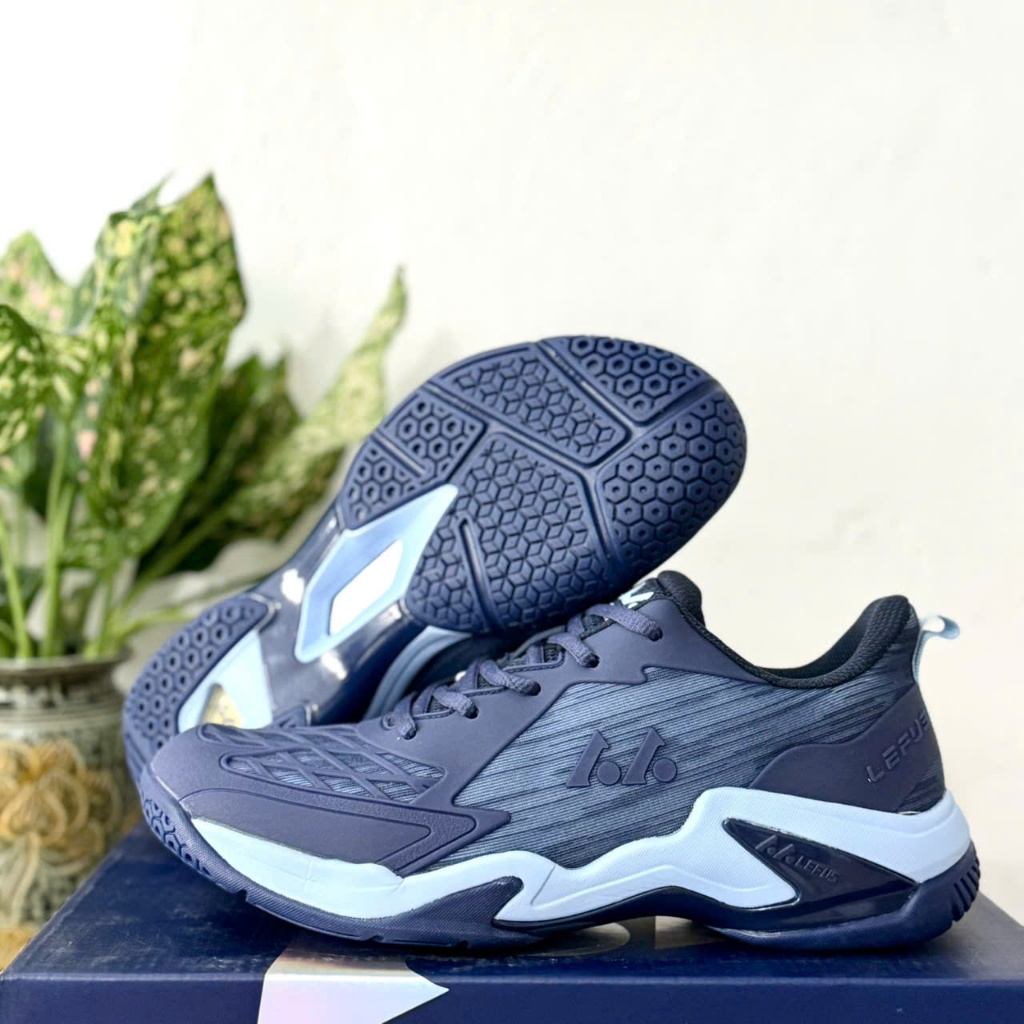 Giày cầu lông nam nữ Lefus L038 xanh navy