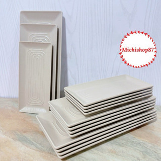  Đĩa chữ nhật đen nhám giả vân gỗ 3 size nhựa Việt Nhật Đĩa nhựa Melamine Cho Hàng Quán Lẩu Nướng BUFFET 