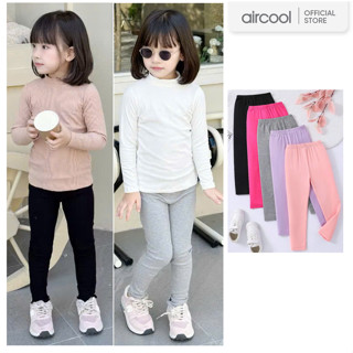 Quần legging bé gái dáng dài sợi cotton cao cấp mềm , Quần giữ nhiệt cho bé gái Aircool ấm mềm co dãn tốt-QNBG04
