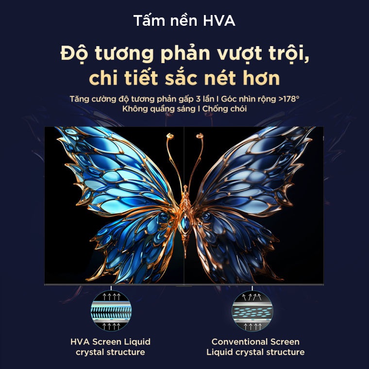 【UHD】65inch  - Google TV TCL 65V6C - Tấm nền HVA - Tần số quét 60Hz - Dolby Atmos - Bảo Hành 2 Năm | BigBuy360 - bigbuy360.vn